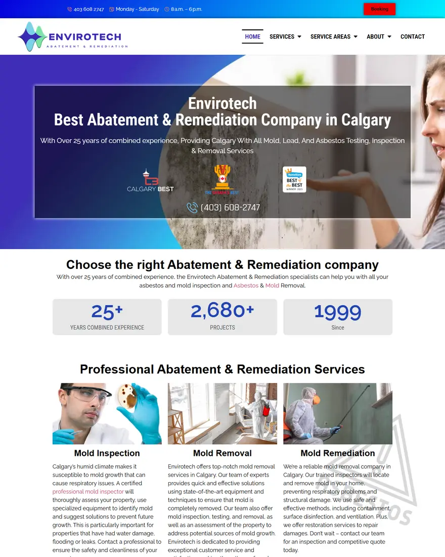 Envirotech Abatement & Remediation website by Two Trees Studio